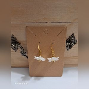 White Flower Earrings